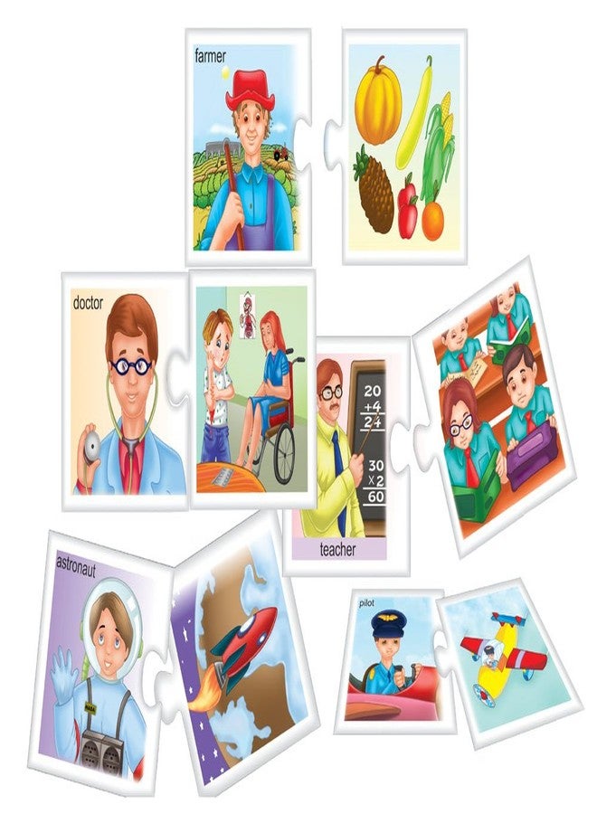 Creative Educational Aids P. Ltd. - CRE1062 Time Match Card Game (Multi-Color) CRE0630 Our Helpers Puzzle (Multi-Color, 48 Pieces) - Image 5