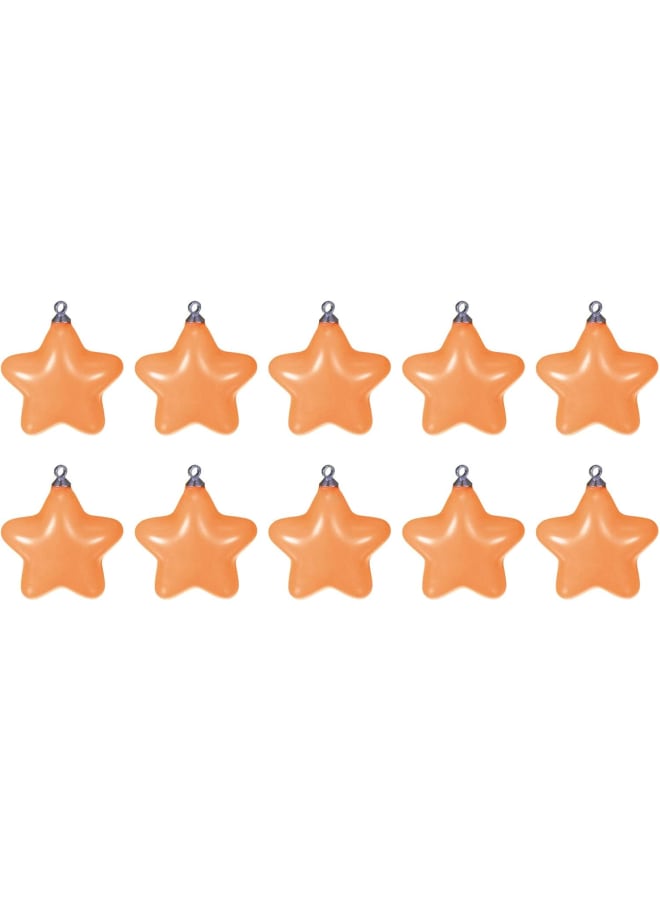 Star Pendants Charm, 24Pcs 26mm Acrylic Bead Pendants with Loop for Bracelet Jewelry Making DIY Handicrafts, Orange - Image 1