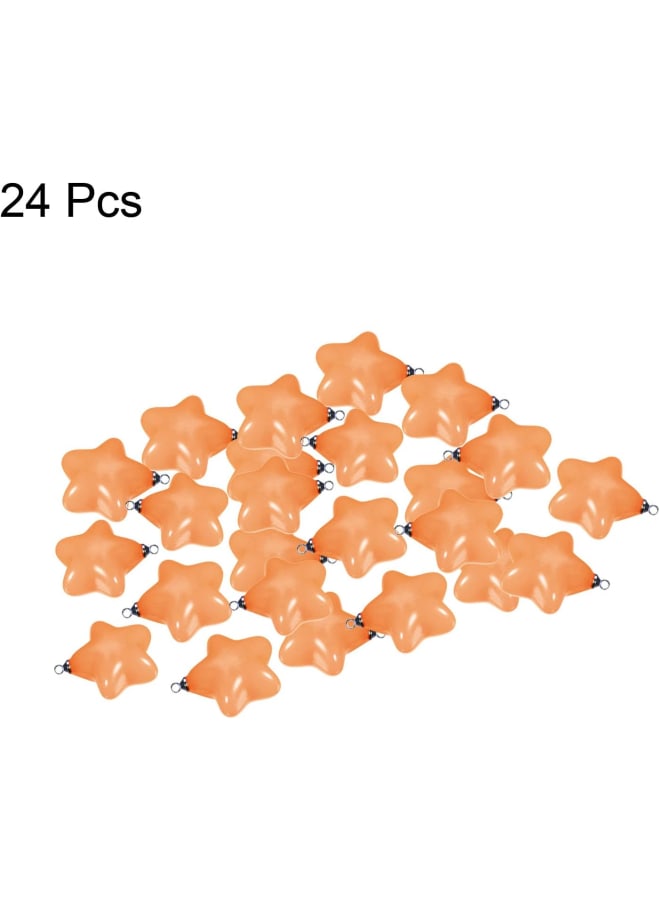 Star Pendants Charm, 24Pcs 26mm Acrylic Bead Pendants with Loop for Bracelet Jewelry Making DIY Handicrafts, Orange - Image 3