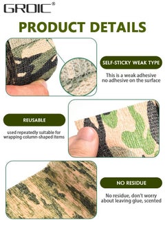 GROIC 6 Pack Athletic Self Adhesive Bandage, First Aid Self Adherent Cohesive Bandages, Athletic Tape 2 Inches X 5 Yards, Premium Easy Tear First Aid Tape for Wrist, Ankle, Sprains and Swelling  - Image 4
