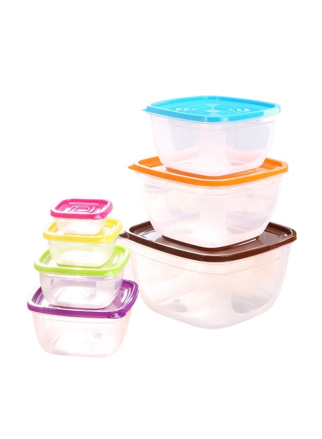 Square Crisper Sealed Storage Box Food Storage 7 Piece Set - Image 2