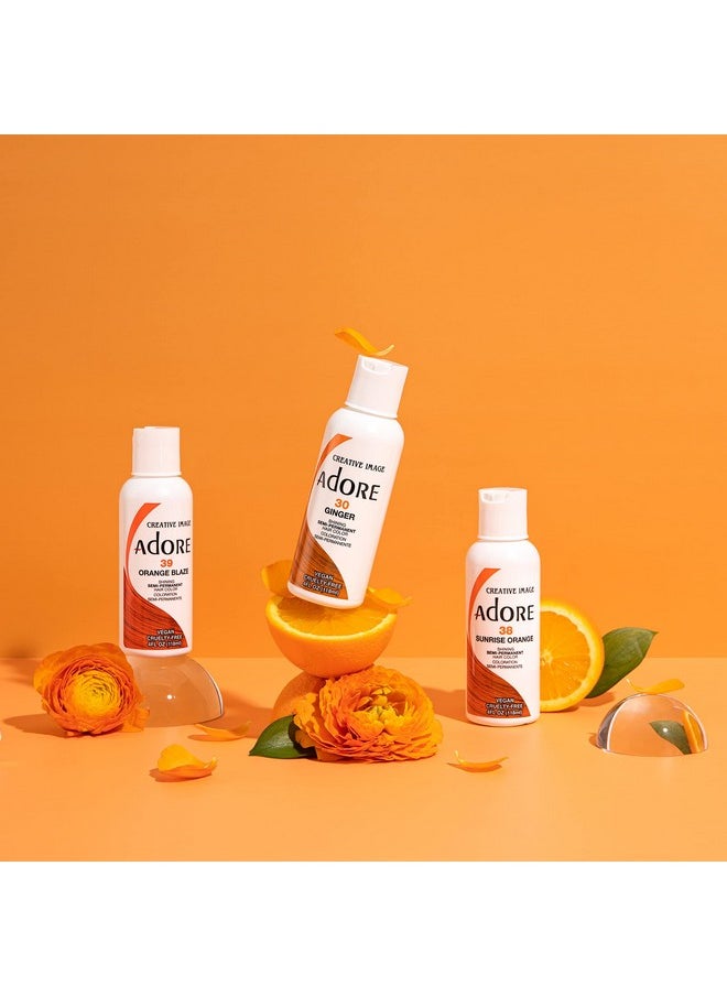 Adore - Dore Semi Permanent Hair Color Vegan And Crueltyfree Hair Dye 4 Fl Oz 030 Ginger (Pack Of 2) - Image 1
