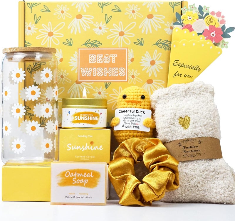 LUICONMO Gift Baskets for Women, Unique Birthday Gifts for Women, Best Friend Birthday Gifts, Inspirational Gifts for Women, Christmas Gifts for Women Her Teen Girl Sister Friendship- Brighten up Her Day! - Image 1