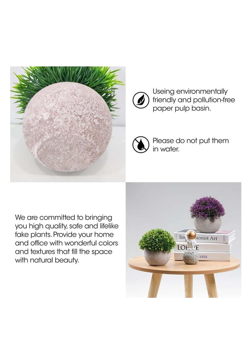 Arabest 4 Pots Artificial Plants,  Mini Fake Shrubs in Pots,  Small Faux Plants, Decor Artificial Greenery for Home Bedroom, Indoor Office Bathroom Farmhouse Room Coffee Table Decor  - Image 5