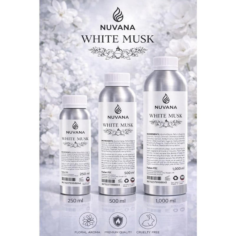 White Musk Home Fragrance Oil, 1000 ml Long-Lasting Soft Musk Aroma for Diffusers, Humidifiers, Oil Burners, Potpourri Home Scenting - Image 1