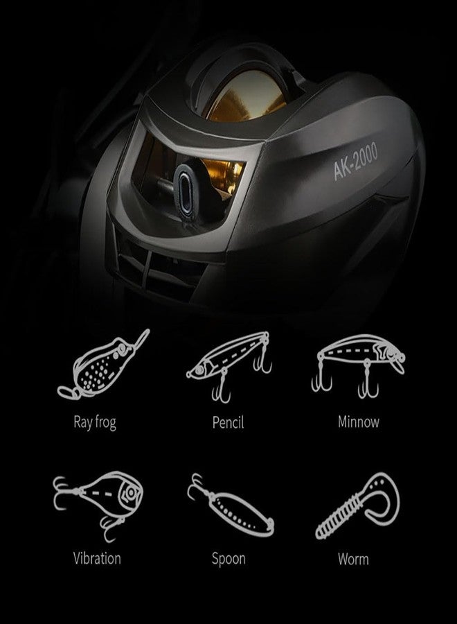 Gaderth Baitcasting Reels, 8KG Max Drag Baitcaster Reels, 7.2:1 Gear Ratio Fishing Baitcasting Reel, 12+1 BB Bait Caster Reel, Low-Profile Fishing Reel with Compact Design Right Hand - Image 5