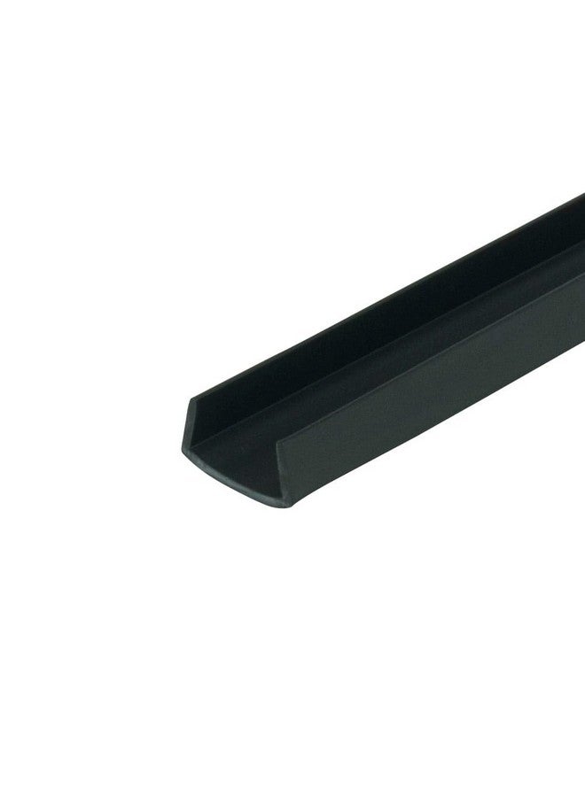 Outwater Plastics Black 1/2" Styrene Plastic U-Channel/C-Channel 36 Inch Lengths (Pack of 4) - Image 1