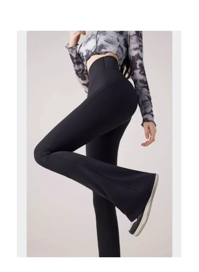MIIOW - Micro Horn Shark Pants for Women's Summer Outwear: Tight Waist, Lifting Hips, High Waist, Slimming Yoga Barbie Horseshoe Pants - Image 1