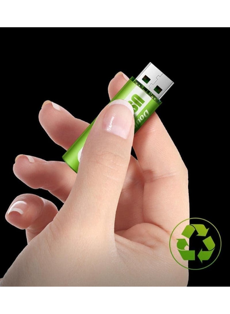USB Rechargeable Batteries 1.5V 1800mAh USB Rechargeable AA Batteries Long-Lasting Power Reusable Batteries for Mouse/Toy/Remote Control/Shaver/Flashlight (4 Pcs)  - Image 2