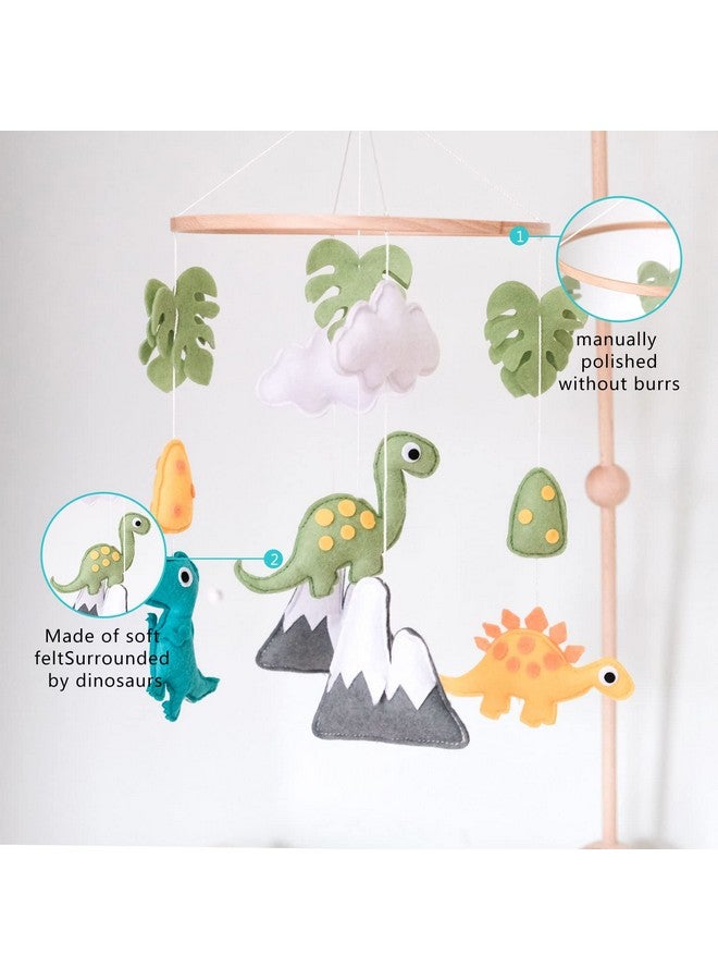 Vlokup Dinosaur Baby Crib Mobile Dino Baby Mobile Neutral Nursery Mobile Decoration For Pack N Play For Baby Boy & Girl - Image 4