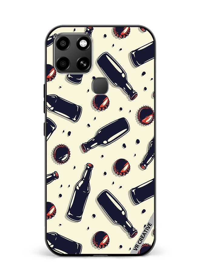 VR CREATIVE Protective Case Cover For Infinix Smart 6 Wine Bottles Design  Multicolour - Image 1