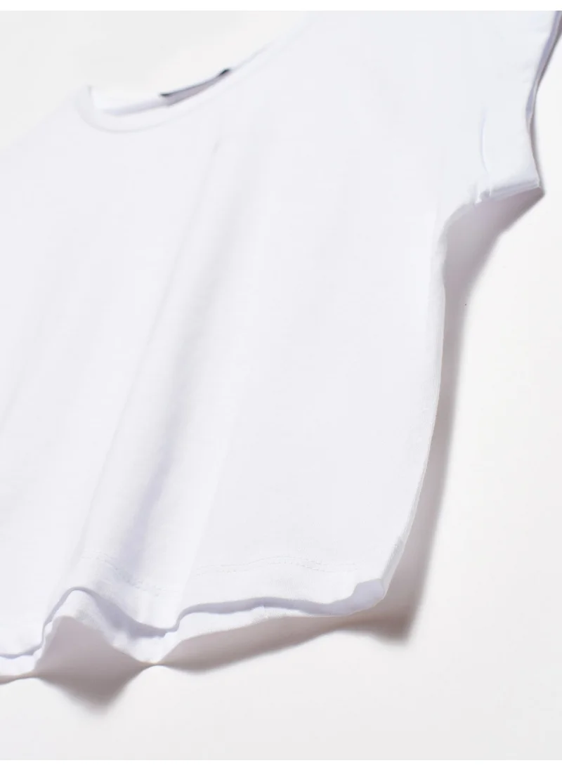 Dilvin 3431 T Sleeve T-Shirt-White