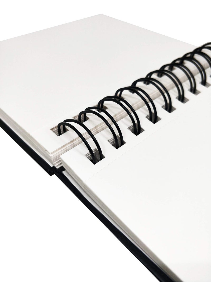 Brustro Artists Sketch Book Wiro Bound A5 Size, Landscape, 116 Pages,160 GSM (Acid Free) - Image 3