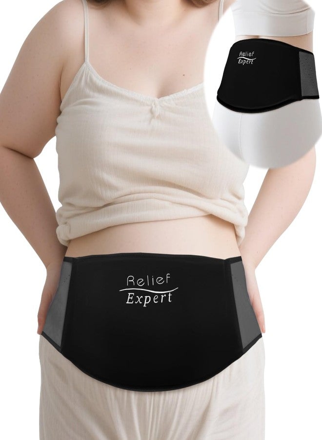 Relief Expert C-Section Hot & Cold Therapy Belly Binder - Reusable Solid Gel Ice Pack with Soft Lycra Cover, Adjustable Abdominal Wrap for Post-Op Recovery and Kicks Protection-Black - Image 2