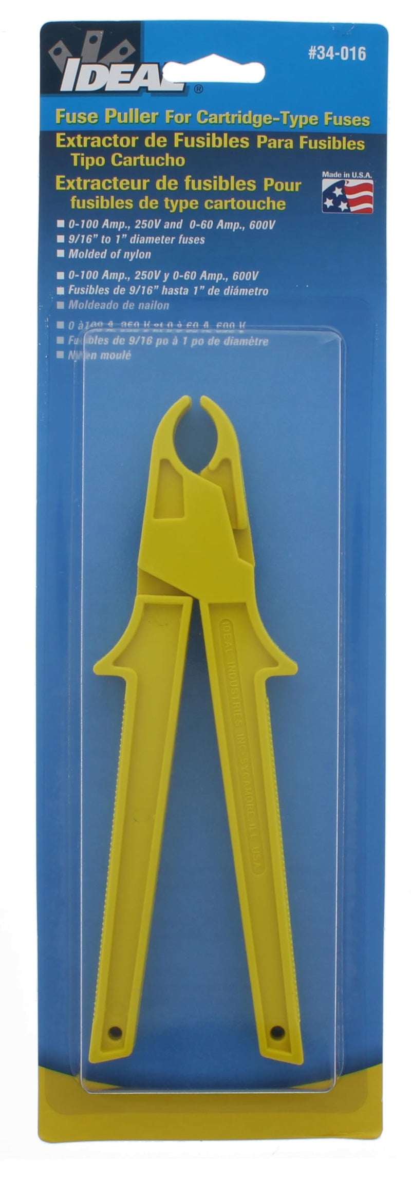 Ideal Industries Large Puller, 7-1/4 Inch Long for 0 to 100A/250V & 0 to 60A/600V, 9/16in to 1in Diameter Fuses - Image 4