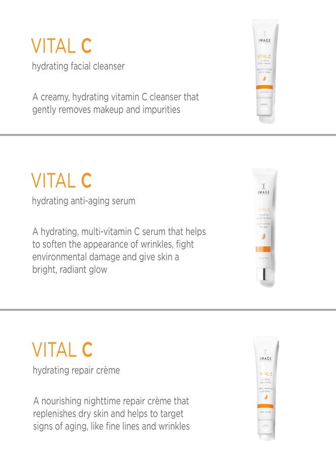 IMAGE Skincare, VITAL HYDRATION 3-Step Vitamin C Routine, Made with Hyaluronic Acid for Anti-Aging, Dry, Dull Skin, 3 Piece Skin Care Set - Image 3