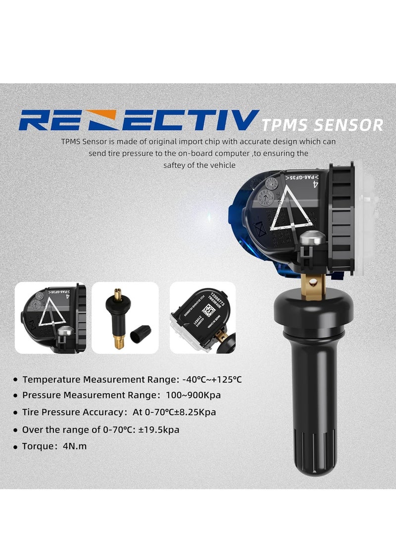 MJZ 4PCS TPMS Sensor Replacement for Chevrolet GMC Cadillac Buick, 433MHz Tire Pressure Monitoring System Sensor OE#13598773  - Image 4