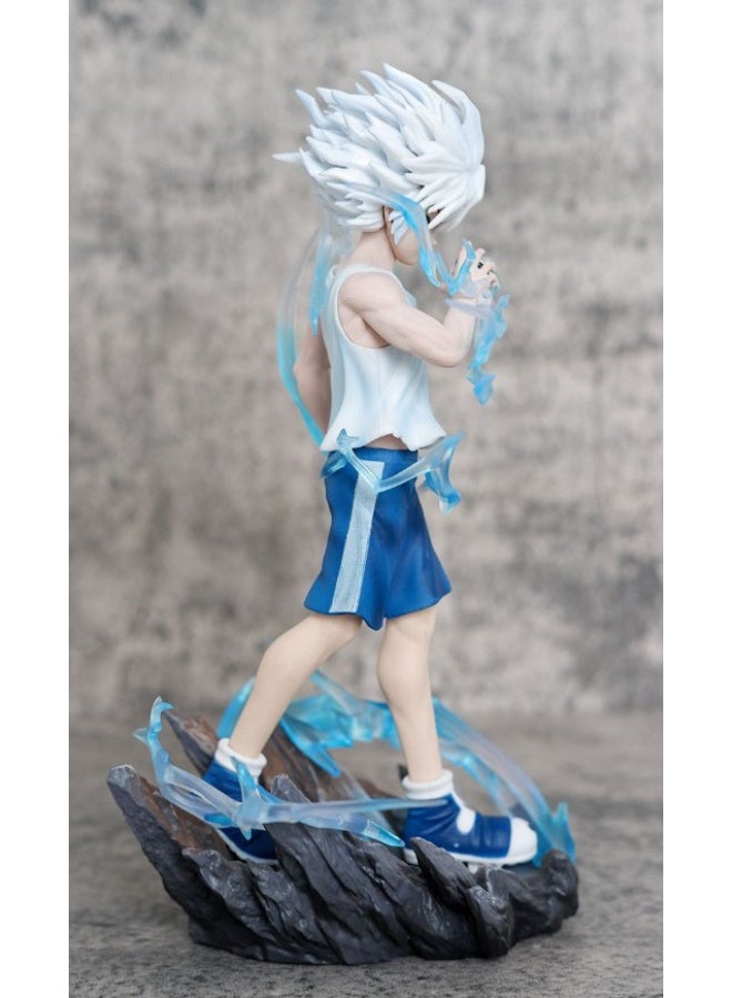Halamodo Hunter x Hunter 23cm Standing Killua Zoldyck God speed Mode Figure, Desk Centerpiece and Birthday Gift - Image 3