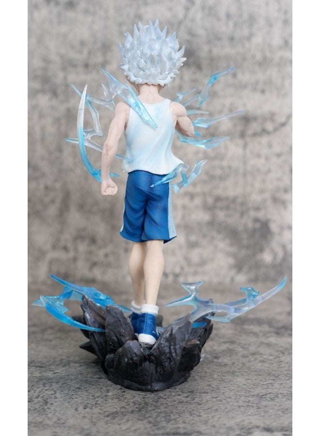 Halamodo Hunter x Hunter 23cm Standing Killua Zoldyck God speed Mode Figure, Desk Centerpiece and Birthday Gift - Image 5