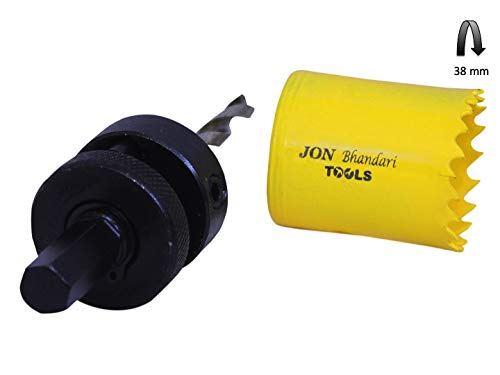 Jon Bhandari Tools 38mm Bi-Metal Hole Saw Cutter – HSS (High Speed Steel) Blade, Heavy Duty Metal Cutting Hole Cutter for Iron, Steel, Aluminium – Compatible with Power Drills & Rotary Tools - Image 2