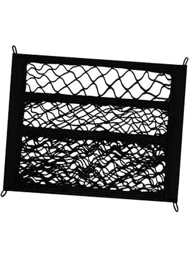 Elastic Nylon Bike Front Cargo Net Breathable Mesh Storage Bag Black - Image 1
