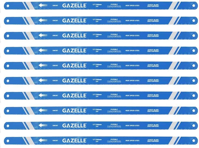 Gazelle 24T x 12 In. Bimetal HSS Hacksaw Blades - 100 Pieces - Image 1