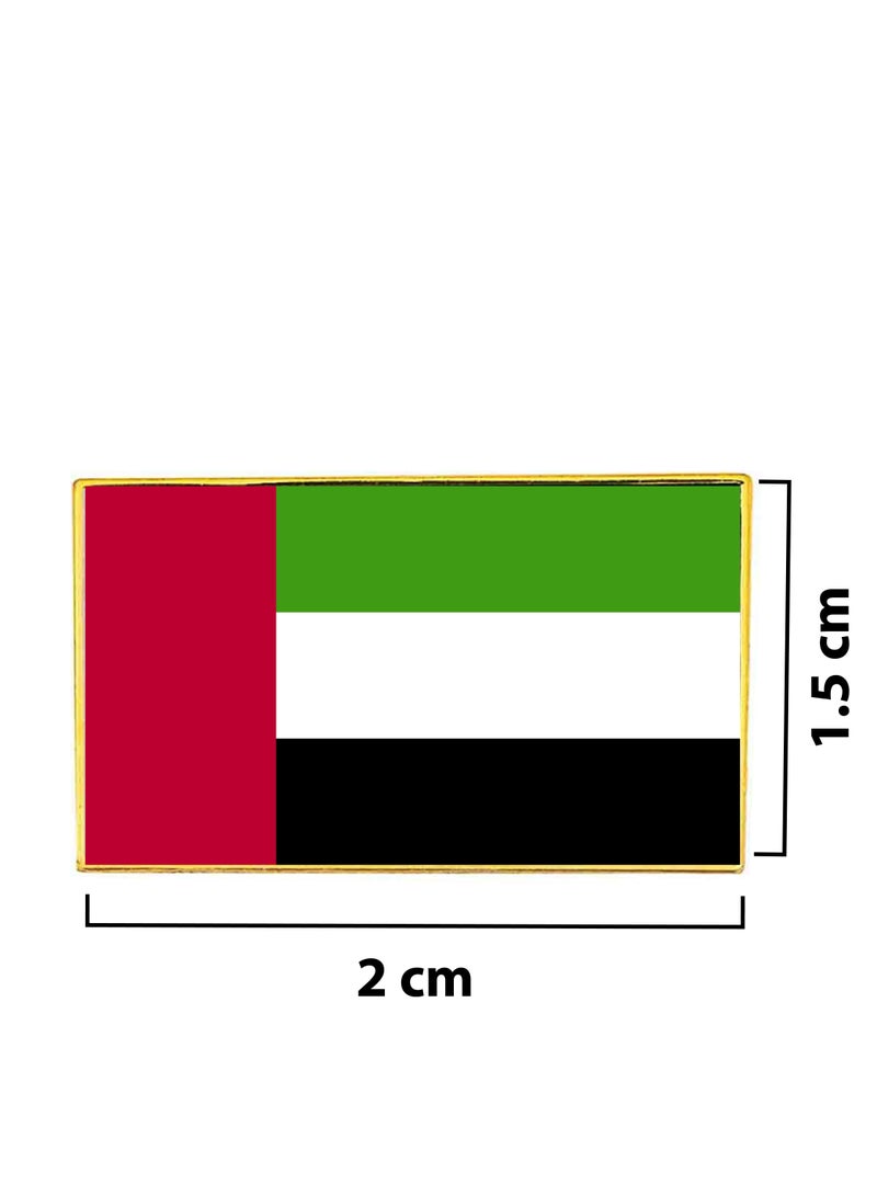 PRINTSHOP4ME UAE National Flag Lapel Pins and Brooch Badge to show your patriotism for UAE  (Square Badge) - Image 2
