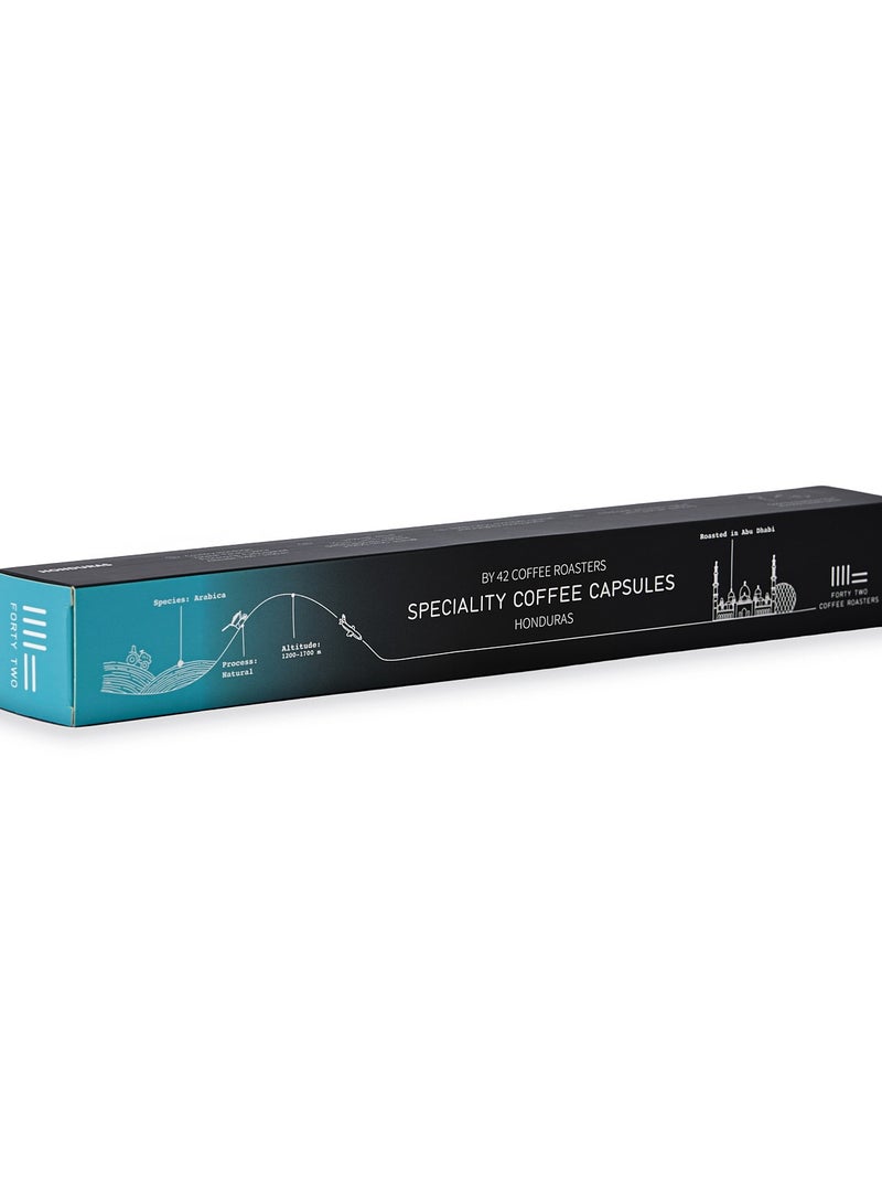 42 كوفي روسترز 42 كبسولة قهوة محمصة من اصل هندروسي  50 ج 1.76اونصة - Image 1