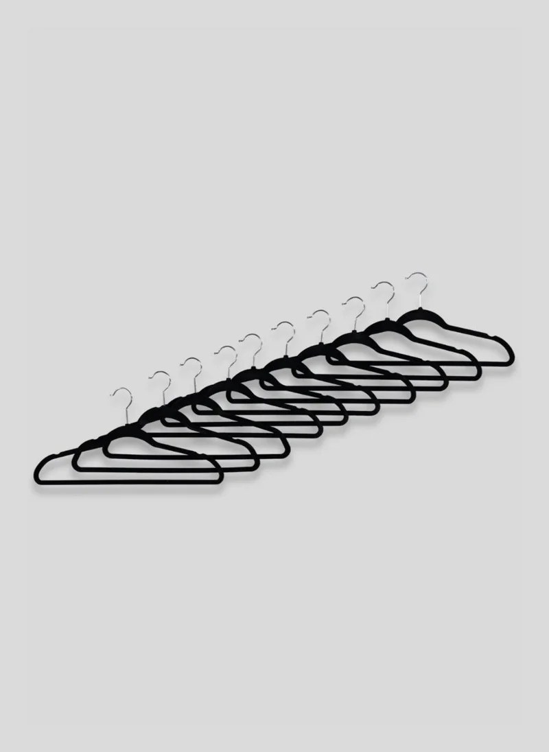 Matalan 10 Pack Velour Hangers (45cm x 24cm)