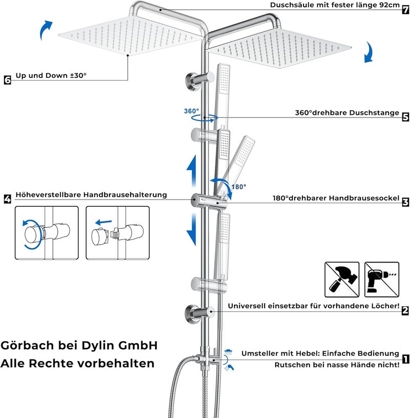 نظام دش كروم Görbach YT-E2020CP - Image 3