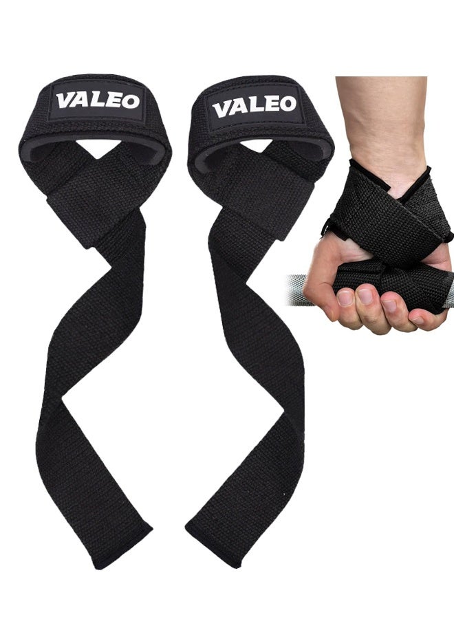 VALEO Weightlifting Wrist Wraps for Weightlifting, Hand Towels, Support for Weightlifters, Deadlift Straps, for Gym Workouts, Strength Training, Men's, Women's (Pair) - Image 1