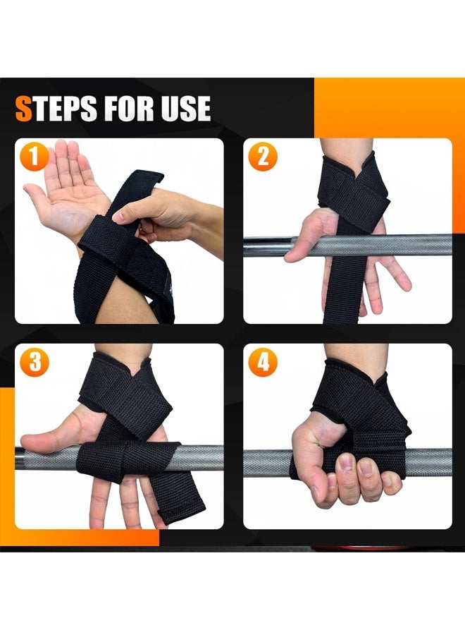 VALEO Weightlifting Wrist Wraps for Weightlifting, Hand Towels, Support for Weightlifters, Deadlift Straps, for Gym Workouts, Strength Training, Men's, Women's (Pair) - Image 5