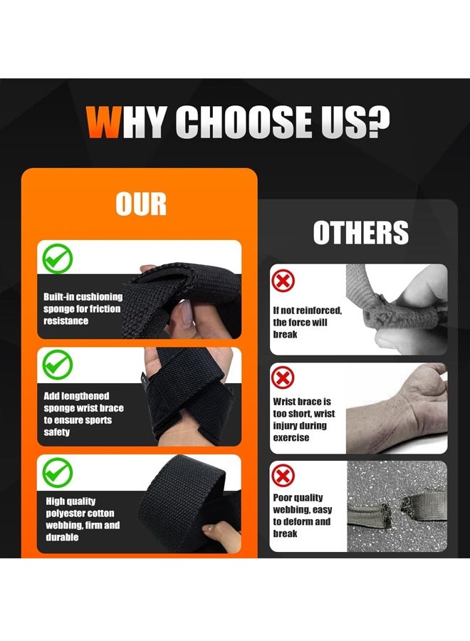 VALEO Weightlifting Wrist Wraps for Weightlifting, Hand Towels, Support for Weightlifters, Deadlift Straps, for Gym Workouts, Strength Training, Men's, Women's (Pair) - Image 4