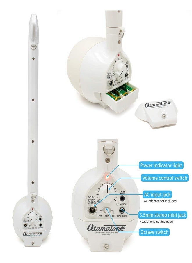 Otamatone Techno [Japanese Edition] Electronic Musical Instrument Synthesizer [Music Link Connect] with a Smartphone (iPhone and iPad iOS/Android App) from Japan by Cube/Maywa Denki, White - Image 4
