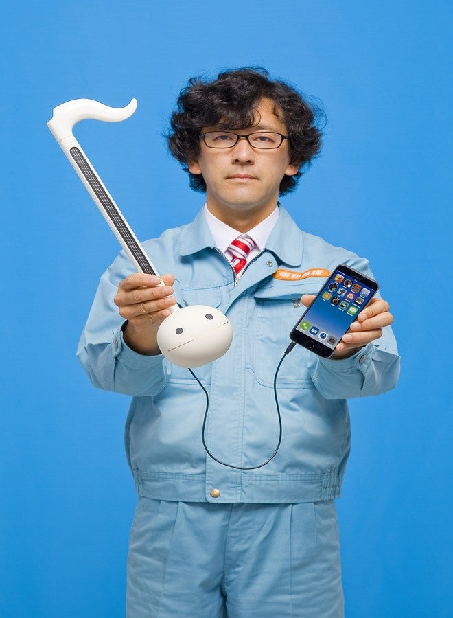 Otamatone Techno [Japanese Edition] Electronic Musical Instrument Synthesizer [Music Link Connect] with a Smartphone (iPhone and iPad iOS/Android App) from Japan by Cube/Maywa Denki, White - Image 2