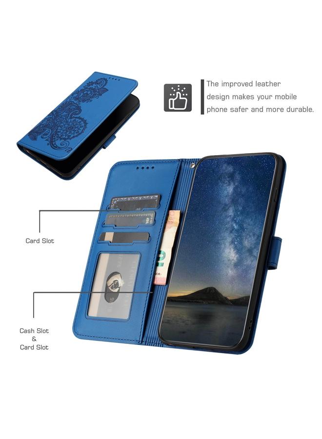 اس-توب جراب لهاتف Motorola Moto G Power 5G 2024 جراب هاتف جلدي قابل للطي منقوش بزهرة الداتورة - Image 4