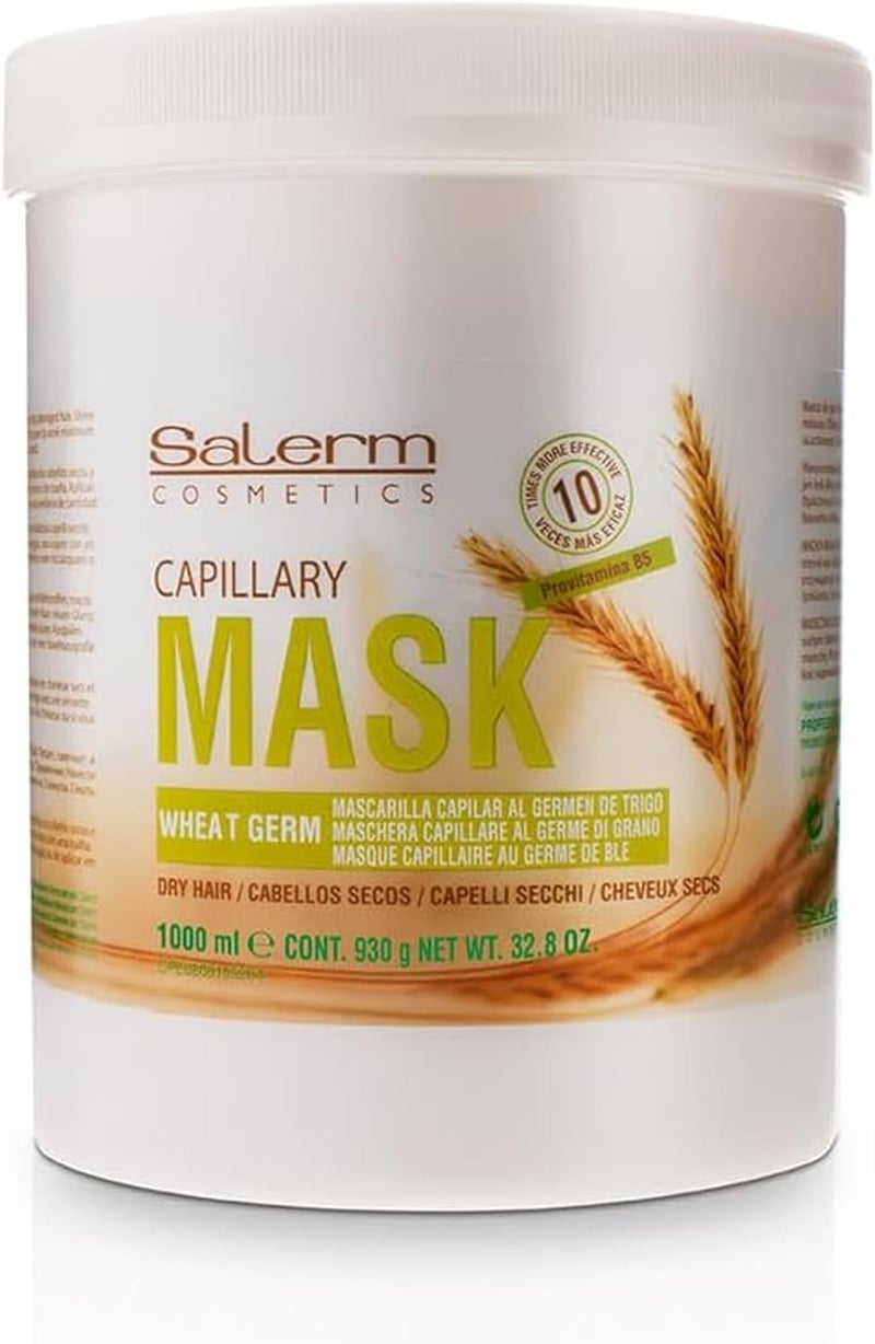 Salerm Cosmetics Capillary Mask with Wheat Germ for Dry Hair - 1000 ml - Image 1