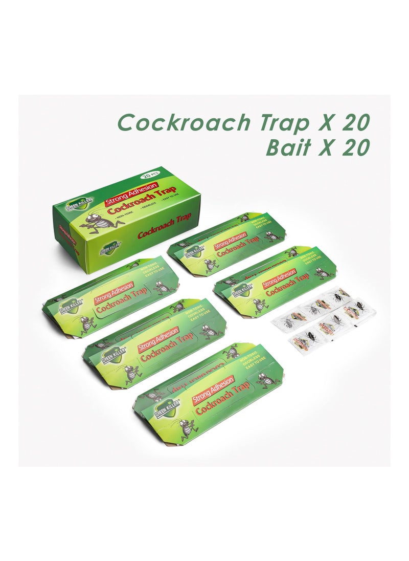 SYOSI - SYOSI 20Pcs Roach Trap, Cockroach Killer Indoor Home, Roach Motel, Friendly Indoor Pet Roach Killer for Roach, Ants, Spiders, Bugs, Beetles - Image 1