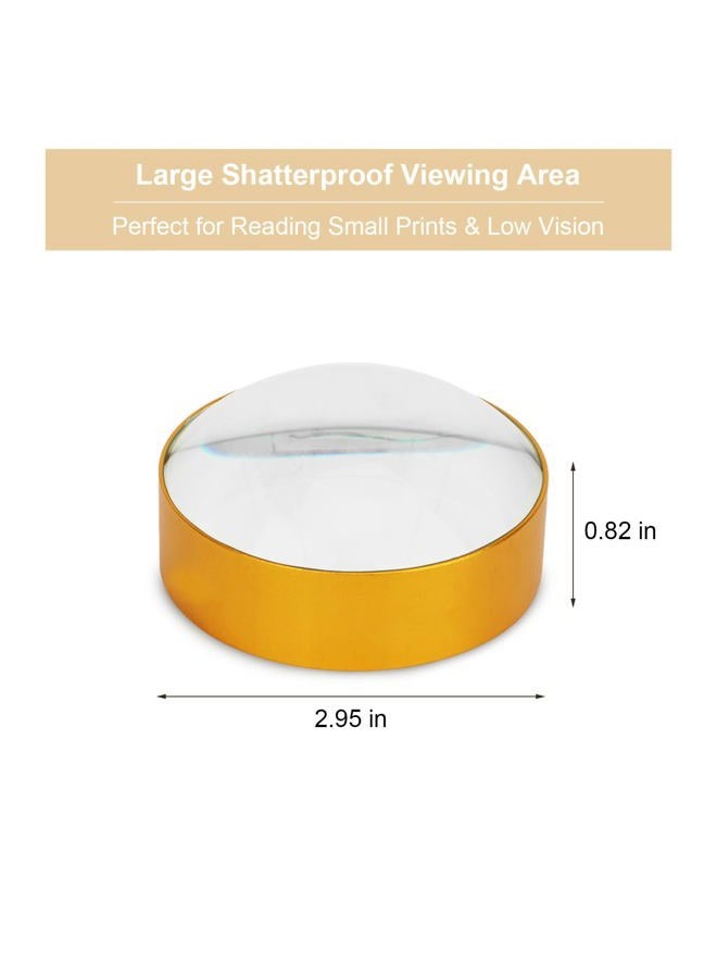 Rongon 4X 75MM Dome Magnifying Glass Optical Half Ball Lens Desktop Magnifier Reading Aid Magnifying Glass for Reading Books Map Newspaper and Magazine - Image 2