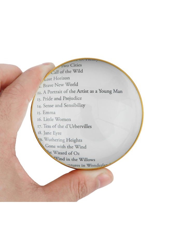 Rongon 4X 75MM Dome Magnifying Glass Optical Half Ball Lens Desktop Magnifier Reading Aid Magnifying Glass for Reading Books Map Newspaper and Magazine - Image 3