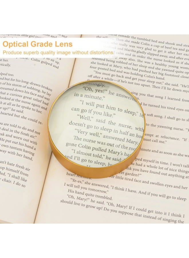 Rongon 4X 75MM Dome Magnifying Glass Optical Half Ball Lens Desktop Magnifier Reading Aid Magnifying Glass for Reading Books Map Newspaper and Magazine - Image 4