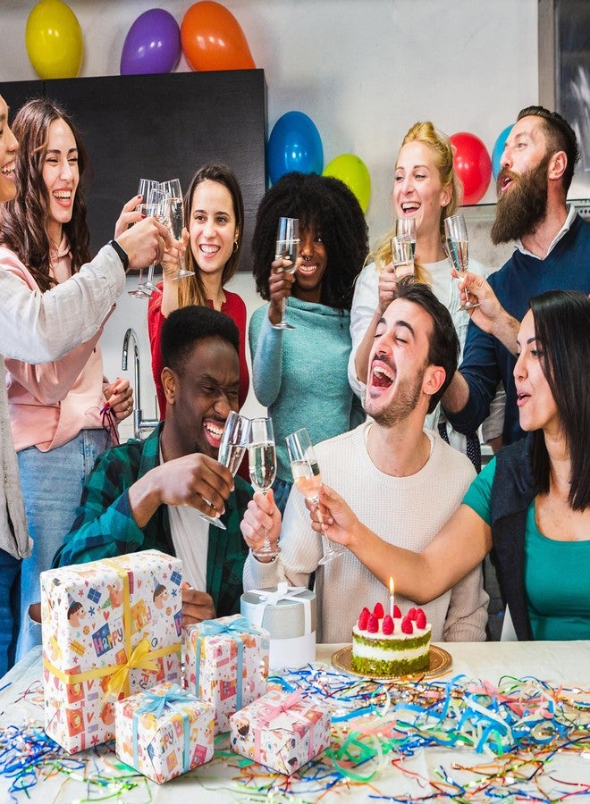 ايباك ورق تغليف هدايا ملون مطبوع عليه عبارة "عيد ميلاد سعيد" من إيباخ، 100 ورقة، مقاس 20 × 14 بوصة، مثالي للاحتفالات والأعمال اليدوية والحفلات والمناسبات. - Image 4