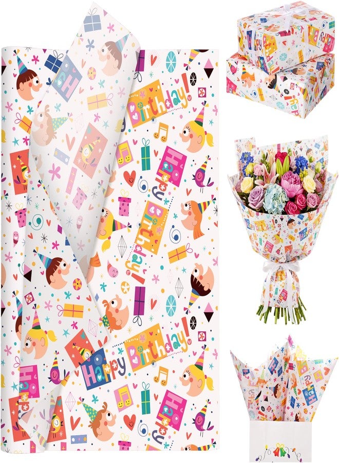 ايباك ورق تغليف هدايا ملون مطبوع عليه عبارة "عيد ميلاد سعيد" من إيباخ، 100 ورقة، مقاس 20 × 14 بوصة، مثالي للاحتفالات والأعمال اليدوية والحفلات والمناسبات. - Image 1