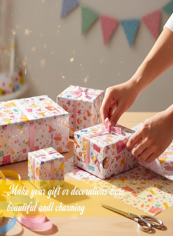 ايباك ورق تغليف هدايا ملون مطبوع عليه عبارة "عيد ميلاد سعيد" من إيباخ، 100 ورقة، مقاس 20 × 14 بوصة، مثالي للاحتفالات والأعمال اليدوية والحفلات والمناسبات. - Image 3