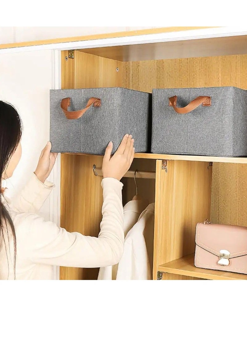 Generic (3 pieces) of foldable Oxford storage box for organizing clothes, towels and furnishings, size 44*30*20 cm (color may vary)  - Image 4