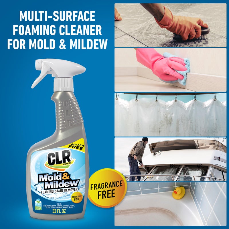 CLR Brands Mold and Mildew Stain Remover, 32 oz. Spray Bottle, Pack of 2, Multi-Surface Stain Remover, Works on Tile, Wood, Concrete, Glass, and More - Image 2