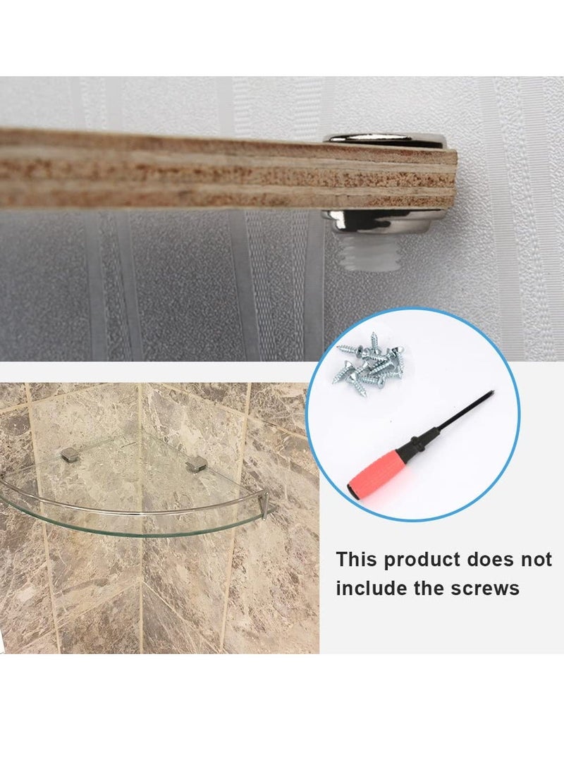 20 Pcs Glass Shelf Brackets Duckbill Clip Shelf Bracket Adjustable Zinc Alloy Glass Clip Shelf Clamp Solid Glass Clamp for Kitchen Table Shelves Wall Mount Glass Hinge for 5-9mm Shelf Glass - Image 4