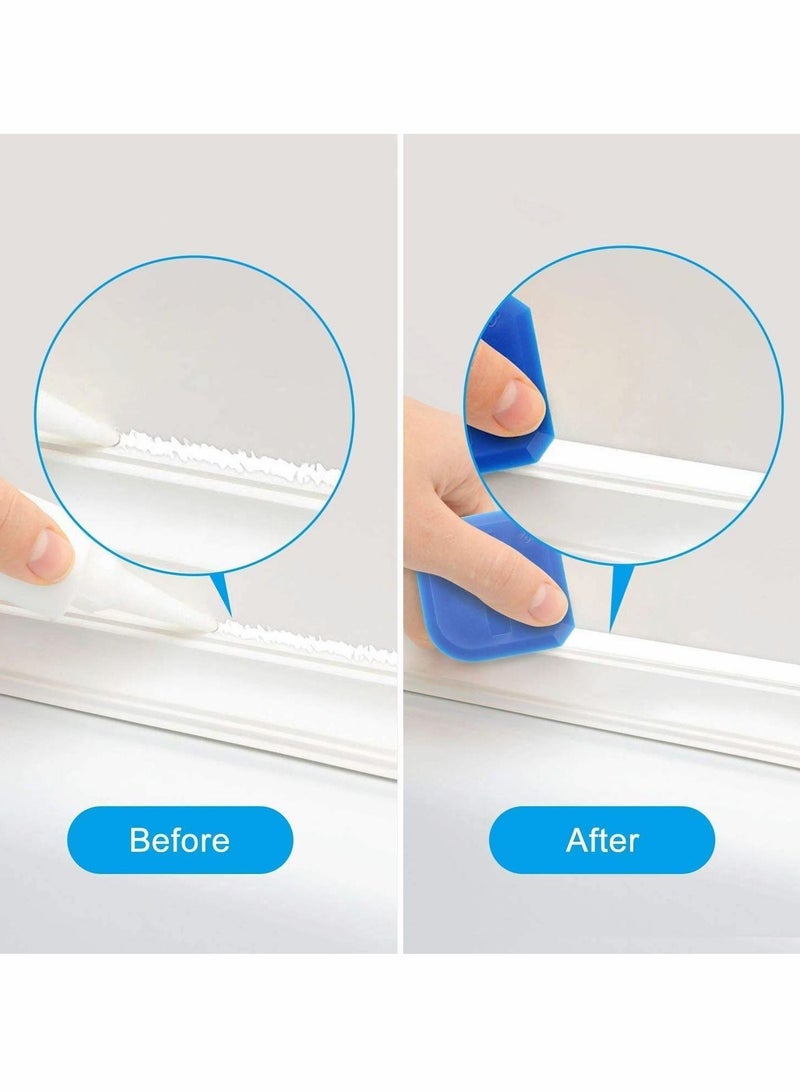 Y&D Sealant Finishing Tool, Portable Blue Silicone Former Caulking Tool Kit Multi Edge Applicator Smoother Mastic Suitable for Kitchens Bathrooms Floor Sink 4 Piece  - Image 5