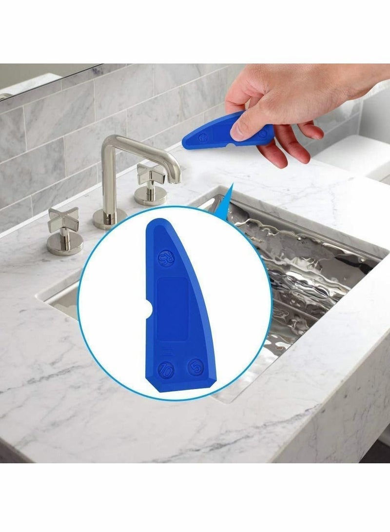 Y&D Sealant Finishing Tool, Portable Blue Silicone Former Caulking Tool Kit Multi Edge Applicator Smoother Mastic Suitable for Kitchens Bathrooms Floor Sink 4 Piece  - Image 2