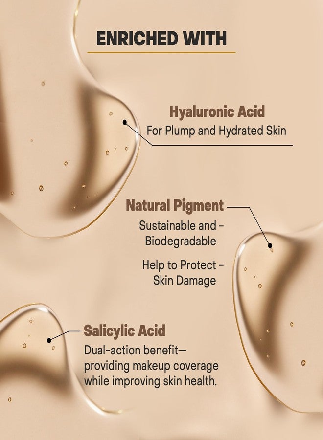 Lass Natural Serum Foundation, Luminous Matte Finish Aqua Base, With SPF 30+, Hyaluronic Acid & Salicylic Acid 0.15%, No Sillicons & Paraben, No Artificial Color, 1.2 Light - 30ml - Image 4